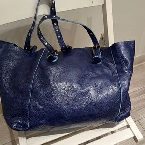 Gerard Darel Sapphire Blue Leather Tote
